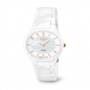 Bracelet de montre Boccia 3216-03 Céramique Blanc