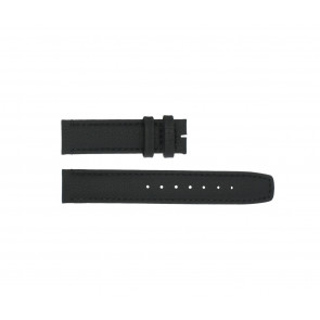 Boccia bracelet de montre 3771-01 Cuir Noir 20mm + coutures défaut