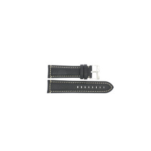Bracelet de montre Universel 394.01.22 Cuir Noir 24mm