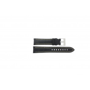 Bracelet de montre Universel 395.58.22 Cuir Noir 22mm