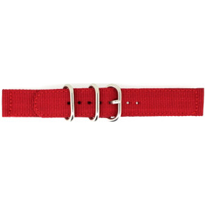 Bracelet de montre 408.06.18 Textile Rouge 18mm + coutures  rouges