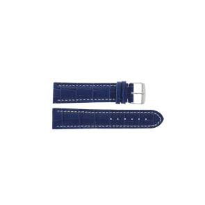 Bracelet de montre Universel 41861-07-24.c XL Cuir Bleu 24mm