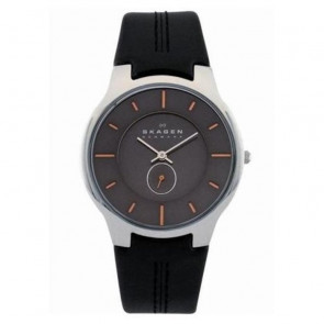 Bracelet de montre Skagen 433XLSLBMO Caoutchouc Noir