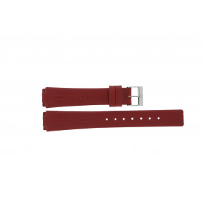 Bracelet de montre Skagen 433SSLR / H433SSLR Cuir Rouge 15mm