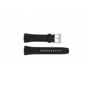 Bracelet de montre Seiko 7T84-0AA0 / SPC007P1 / 4LJ7MBR Caoutchouc Noir 26mm