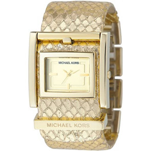 Bracelet de montre Michael Kors MK2133 Cuir Plaqué or