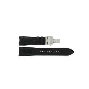 Bracelet de montre Seiko 5R66-0AR0 / SNR021J1 Cuir Noir 24mm