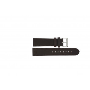 Bracelet de montre Swiss Military Hanowa 6.4202.1 / LOC-52 Cuir Brun foncé 22mm
