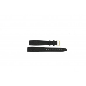Bracelet pour montre à anses soudées noir en cuir 20mm 