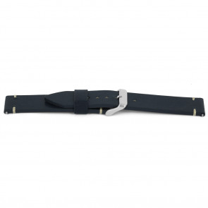Bracelet de montre Universel F640 Cuir Bleu 18mm