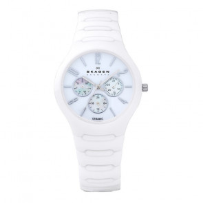 Bracelet de montre Skagen 817SXWC1 Céramique Blanc