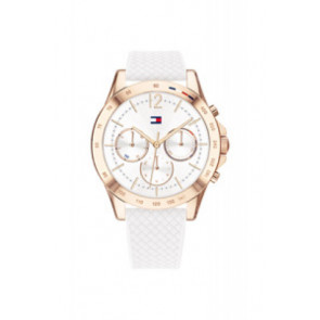 Bracelet de montre Tommy Hilfiger TH-394-3-34-2846 / 679302524 Silicone Blanc