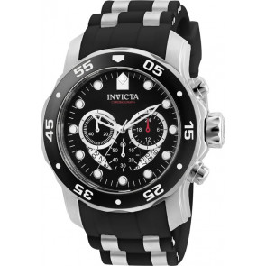 Bracelet de montre Invicta 6977 / 6978 / 6979 Caoutchouc Noir 26mm