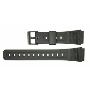Casio bracelet de montre 71604816 Plastique Noir 18mm 