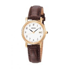 Bracelet de montre Seiko 7N82-0DL0 / SXDA14P1 / 4LG6KZ Cuir Brun 13mm