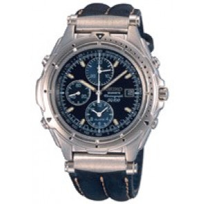 Bracelet de montre Seiko 7T32-7C40-SDWB95P1 Cuir Bleu