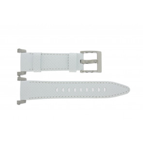 Bracelet de montre Seiko 7T92-0GY0 / SND857P1 / 4LA5JB Cuir Blanc 20mm
