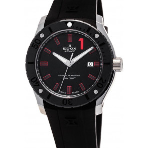 Bracelet de montre Edox 80088 Silicone Noir 24mm