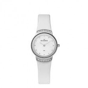 Skagen bracelet de montre 812SSLW1 Cuir Blanc 14mm