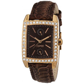 Bracelet de montre Esprit ES103062004 Cuir croco Brun 18mm