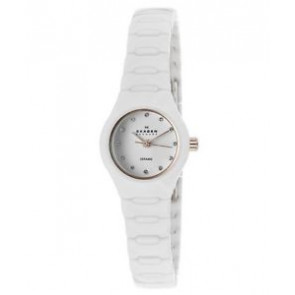 Bracelet de montre Skagen 816XSWXRC1 Céramique Blanc
