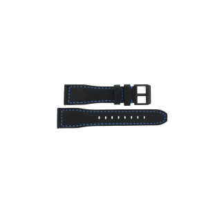 Bracelet de montre Universel 83644-0106-22-C Cuir Noir 22mm