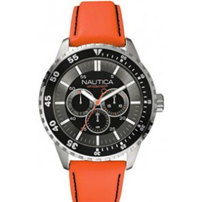 Bracelet de montre Nautica A13503G Cuir Orange 22mm