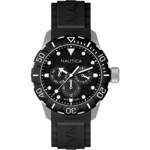 Bracelet de montre Nautica A13643G Plastique Noir
