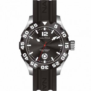 Bracelet de montre Nautica A15019G Caoutchouc Noir 24mm