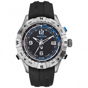 Bracelet de montre Nautica A21032g Caoutchouc Noir
