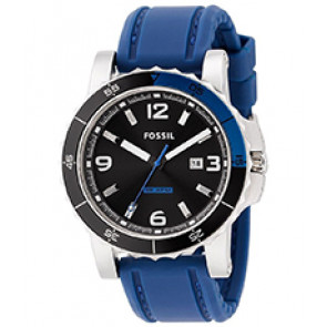 Bracelet de montre Fossil AM4258 Silicone Bleu 22mm