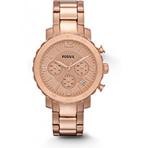 Bracelet de montre Fossil AM4423 Acier inoxydable Rosé 22mm