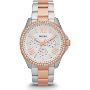 Bracelet de montre Fossil AM4496 Acier inoxydable Bicolore 20mm