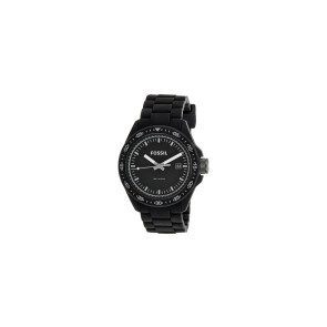 Bracelet de montre (Combinaison bracelet + cas) Fossil AM4505 Caoutchouc Noir 22mm