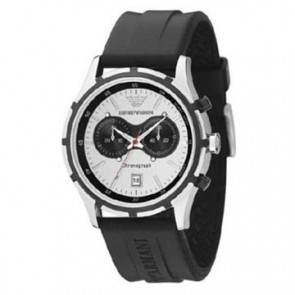 Bracelet de montre Armani AR0532 Caoutchouc Noir