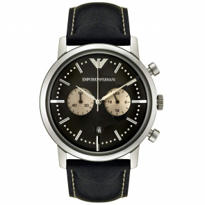 Bracelet de montre Armani AR0576 Cuir Noir