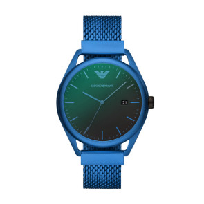 Bracelet de montre Armani AR11328 Aluminium Bleu 20mm