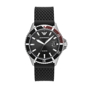 Bracelet de montre Armani AR11341 Caoutchouc Noir 22mm