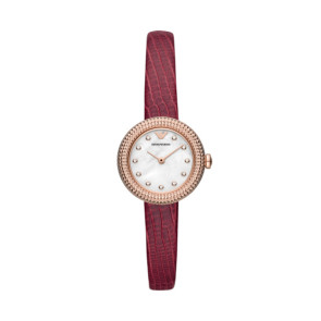 Bracelet de montre Armani AR11417 Cuir Rouge 10mm