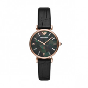 Bracelet de montre Armani AR11503 Cuir Noir 14mm