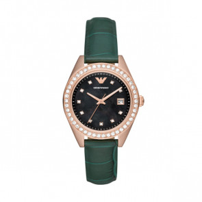 Bracelet de montre Armani AR11506 Cuir Vert 16mm