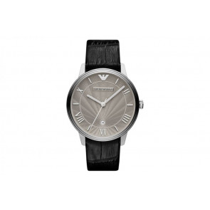 Bracelet de montre Armani AR1612 Cuir Noir 21mm