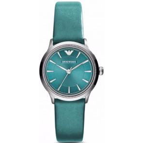 Bracelet de montre Armani AR1804 Cuir Turquoise 14mm