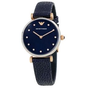 Bracelet de montre Armani AR1989 Cuir Noir 14mm