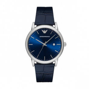 Bracelet de montre Armani AR2501 Cuir Bleu 22mm