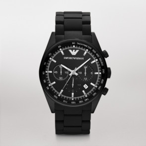 Bracelet de montre Armani AR5981 Acier/Silicone Noir 23mm