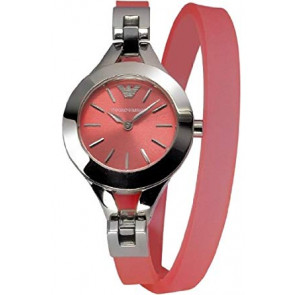 Bracelet de montre Armani AR7346 Silicone Rose 8mm