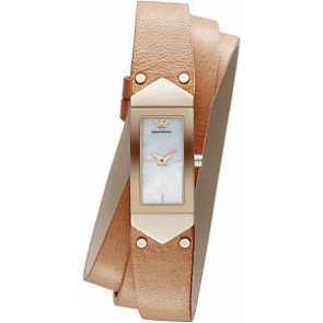 Bracelet de montre Armani AR7356 Cuir Cognac 15mm