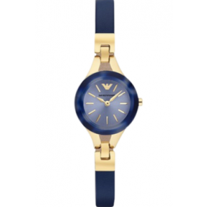 Bracelet de montre Armani AR7393 Cuir Bleu 4mm
