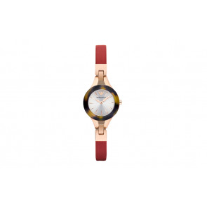 Bracelet de montre Armani AR7394 Cuir Rouge